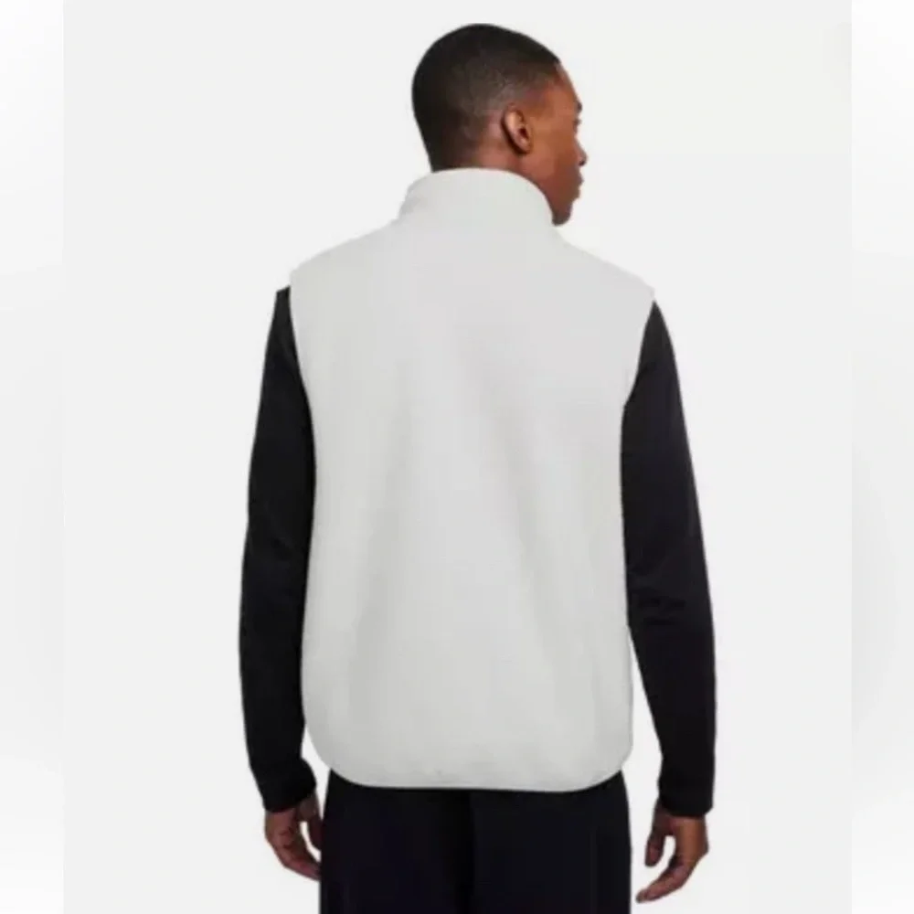 NIKE Men’s Sportswear Club Winterized Sherpa Vest White NEW - Picture 6 of 10